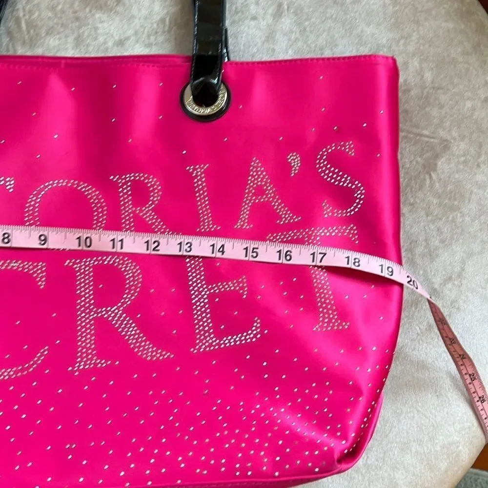 Victoria’s Secret EUC #barbiecore Pink Satin Tote Weekender Beach Bag EUC
